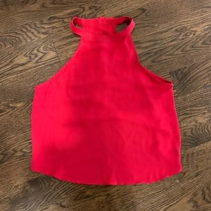 Red Halter Top - Detailed Burton’s Down Back